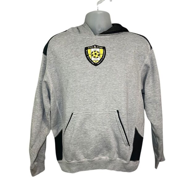 Dix Hills Soccer Club Men's Size Small Logo Crest Hoodie Sports Gray - Picture 1 of 6